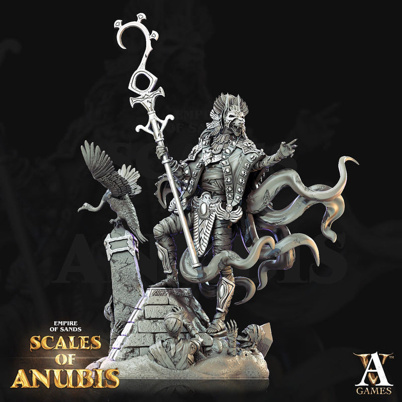 Egyptian Anubian Priest | 28mm, 32mm, 75mm Scales | Dungeons and Dragons | Pathfinder | Table Top miniatures | Archvillain Games - Only-Games