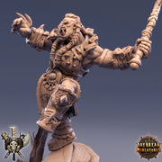 Orc Fighter Barbarian with Great-Cleaver | Scales: 28mm | 32mm |54mm |75mm |100mm  Megaboss | Dungeons and Dragons 5e | Pathfinder | - Only-Games