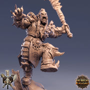 Orc Fighter Barbarian with Great-Cleaver | Scales: 28mm | 32mm |54mm |75mm |100mm  Megaboss | Dungeons and Dragons 5e | Pathfinder | - Only-Games