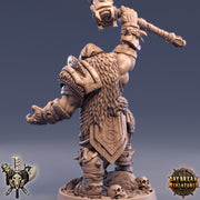 Orc Fighter Shaman Cleric with Battle Hammer | Scales: 28mm | 32mm |54mm |75mm | 100mm Megaboss | Dungeons and Dragons | Pathfinder | - Only-Games