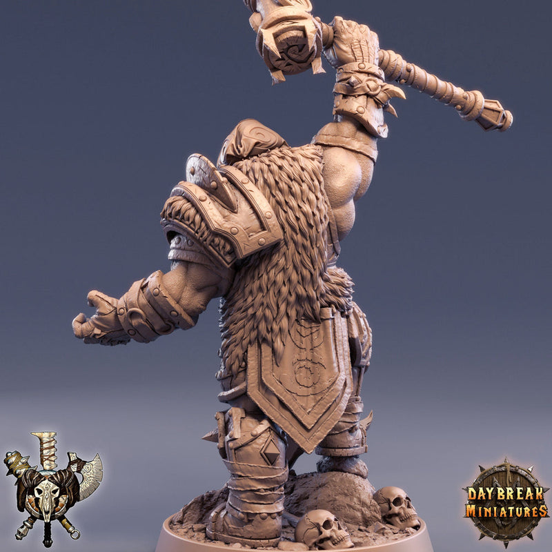 Orc Fighter Shaman Cleric with Battle Hammer | Scales: 28mm | 32mm |54mm |75mm | 100mm Megaboss | Dungeons and Dragons | Pathfinder | - Only-Games