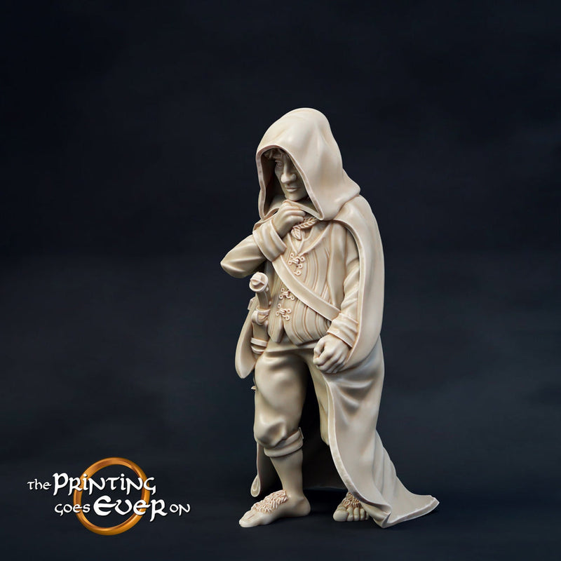Halfling Rogue Thief Assassin | Resin Miniature | 28mm Scale | 32mm Scale | 75mm Scale |Pathfinder Figure | DnD | Figurine unpainted | - Only-Games