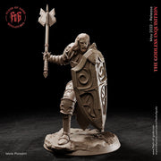 Paladin Cleric with Mace and Shield in Heavy Armor Miniature | D n D 28mm, 32mm,54mm, 75mm, 100mm Scales | Pathfinder |Unpainted Figure - Only-Games
