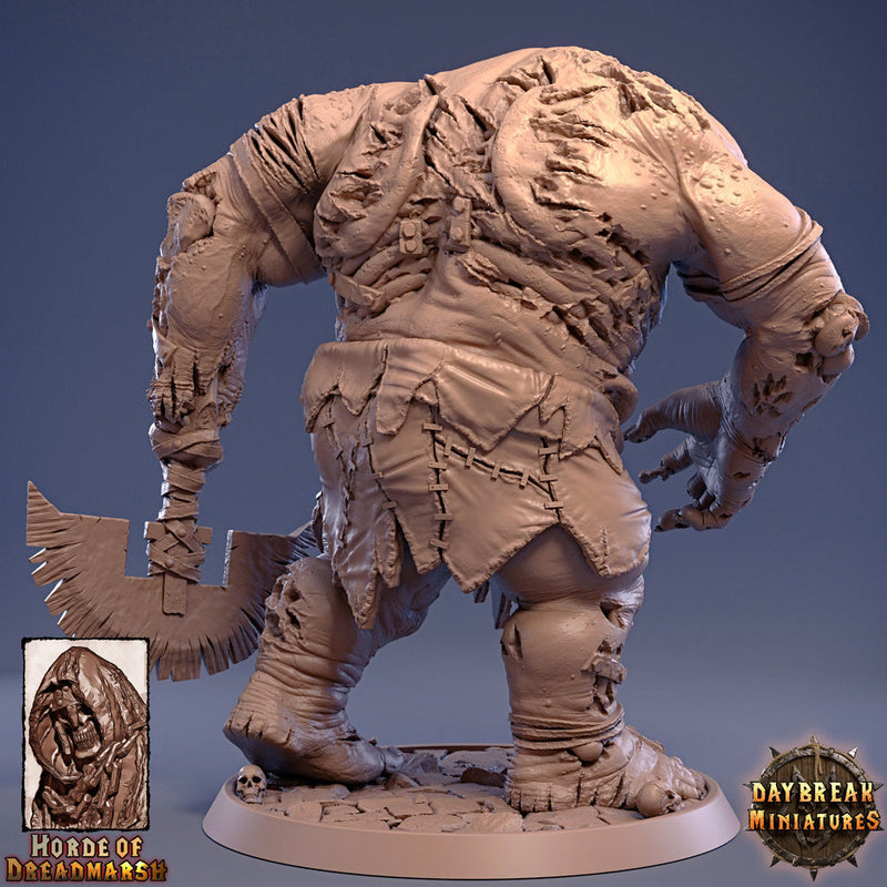 Undead Giant Zombie Ogre Troll. Flesh Golem  | 28mm,32mm,75mm Scale | Dungeons and Dragons | Pathfinder | Daybreak Miniatures |Tabletop RPG| - Only-Games