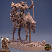 Undead Skeleton Boss Mounted on Undead Horse | 28mm Scale | 32mm Scale | 75mm Scale | Pathfinder | DnD | Strahd - Only-Games