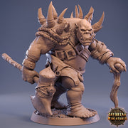 Ogre with Battle Axe | 28mm & 32mm Scale | 73mm Tall | Dungeons and Dragons | Pathfinder Oger | Daybreak Miniatures | Tabletop RPG | - Only-Games