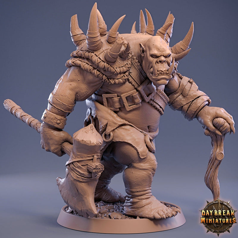 Ogre with Battle Axe | 28mm & 32mm Scale | 73mm Tall | Dungeons and Dragons | Pathfinder Oger | Daybreak Miniatures | Tabletop RPG | - Only-Games