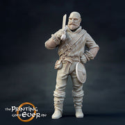 Human Fighter Rogue Brigand | Miniature | 28mm Scale | 32mm Scale | Pathfinder Figure | DnD | Human Ranger Figurine unpainted | - Only-Games