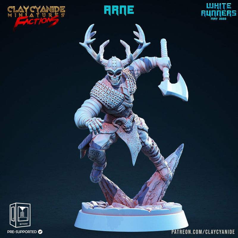 Skeleton Undead White Runner | 28mm, 32mm,75mm Scales | Resin Miniature | Dungeons and Dragons | Figure for painting | Pathfinder | - Only-Games
