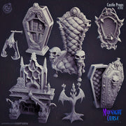 Gothic Vampire Props Strahd | Solid Resin 28mm, 32mm| Dungeons and Dragons 5e Miniature | Pathfinder | RPG Tabletop scatter Terrain | DnD| - Only-Games