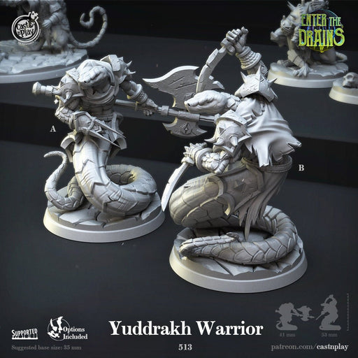 Yuan-Ti Pureblood Serpentfolk Ranged | 70mm tall available: 28mm, 32mm,75mm Scale | Heroic Scale |  - Minis - D&D -  Snake creature - Only-Games