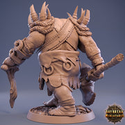Ogre with Battle Axe | 28mm & 32mm Scale | 73mm Tall | Dungeons and Dragons | Pathfinder Oger | Daybreak Miniatures | Tabletop RPG | - Only-Games