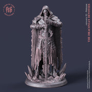 Demonic Undead Death Knight. The Fade | 28mm, 32mm, 54mm, 75mm, 100mm Scale Resin Miniature | Flesh of Gods | Dungeons and Dragons | - Only-Games