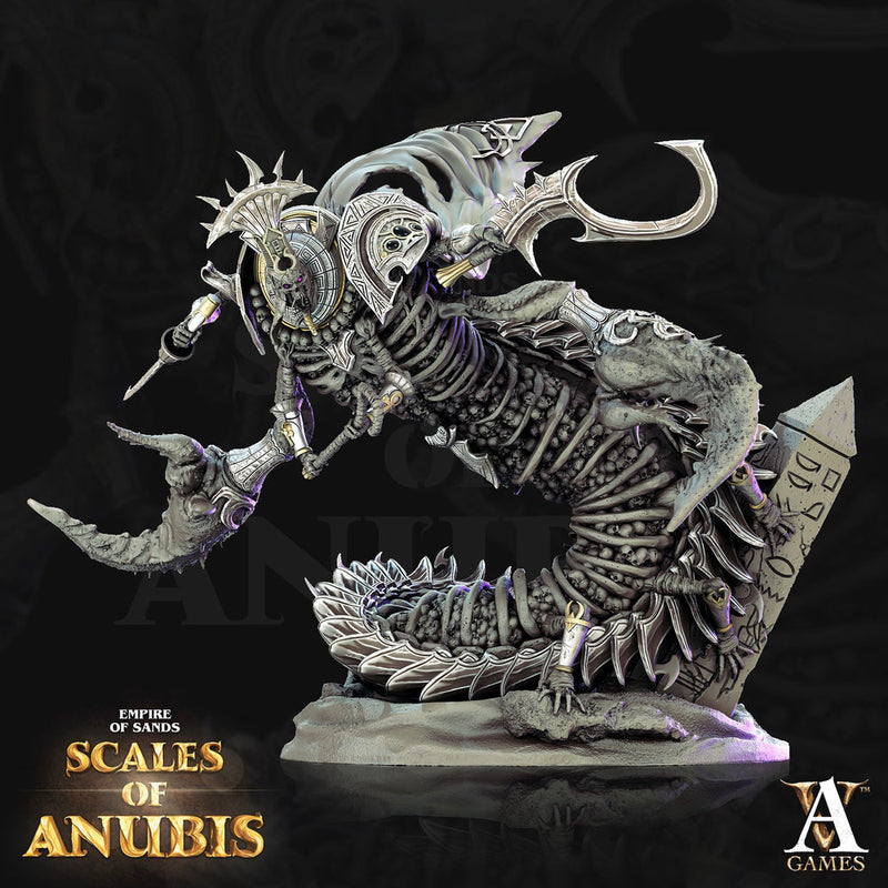 Soul Harvester | 200mm tall 100mm Base | 28, 32mm Scale  | Dungeons and Dragons 5E | Egyptian Anubis | Figurine | Archvillain Games - Only-Games
