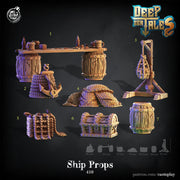Ship Props Sea Adventure | Solid Resin 28mm, 32mm| Dungeons and Dragons 5e Miniature | Pathfinder | RPG Tabletop scatter Terrain | DnD| - Only-Games