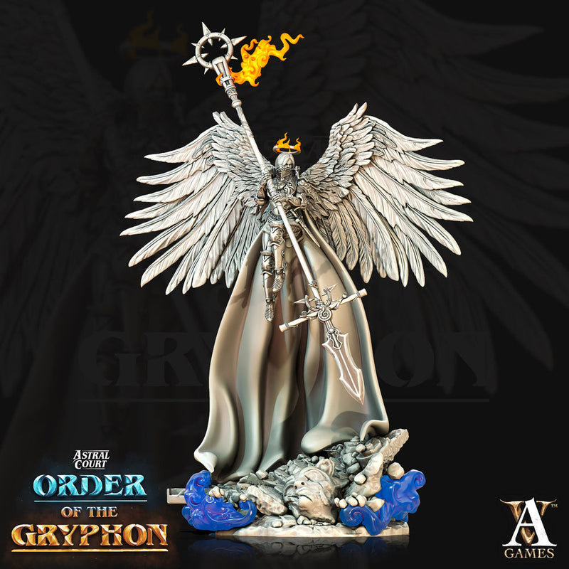 Female Celestial Deva Aasimar, Angel, Solar | 28mm, 32mm, 75mm Scales | Dungeons and Dragons 5e figure | Pathfinder | Archvillain Games - Only-Games