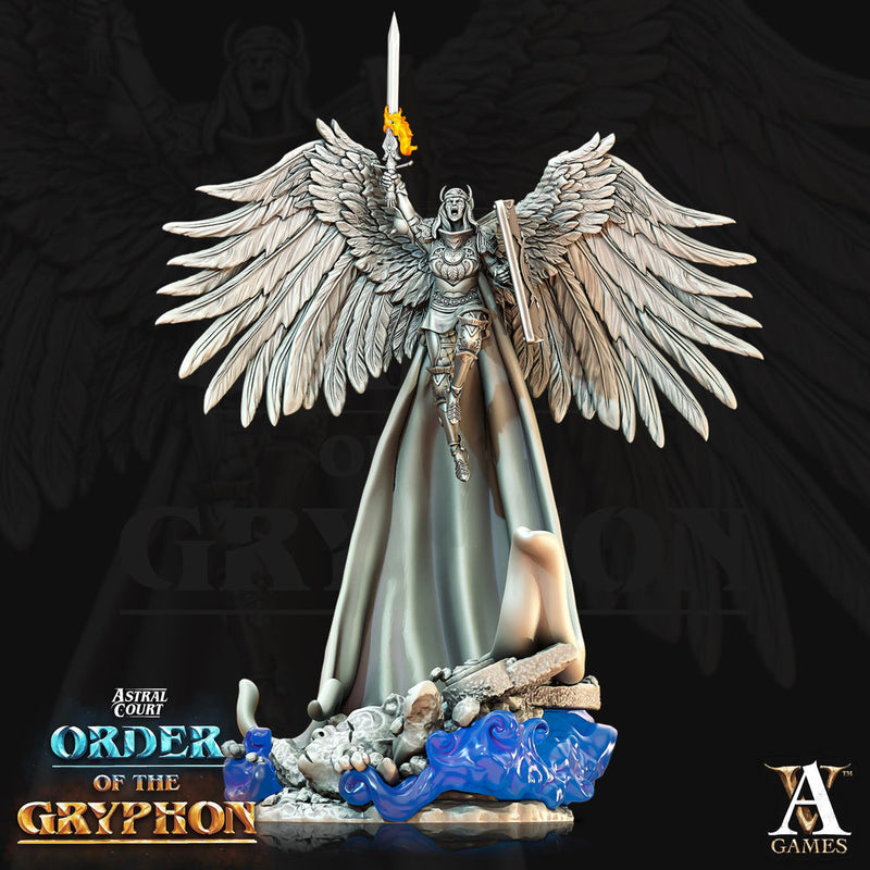Female Celestial Deva Aasimar, Angel, Solar | 28mm, 32mm, 75mm Scales | Dungeons and Dragons 5e figure | Pathfinder | Archvillain Games - Only-Games