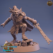 Goblin Sword Fighter | DnD Miniatures | D and D | 28mm, 32mm,54mm,75mm, 100mm scale| Pathfinder | Figure for Painting| Daybreak Miniatures - Only-Games