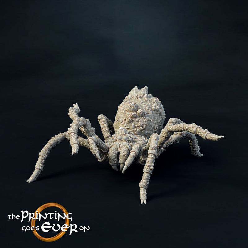 Giant Spider | Miniature |28mm Scale/32mm Scale/54mm/75mm Scale |Pathfinder Figure | DnD 5E | Figurine unpainted | The Printing Goes Ever On - Only-Games