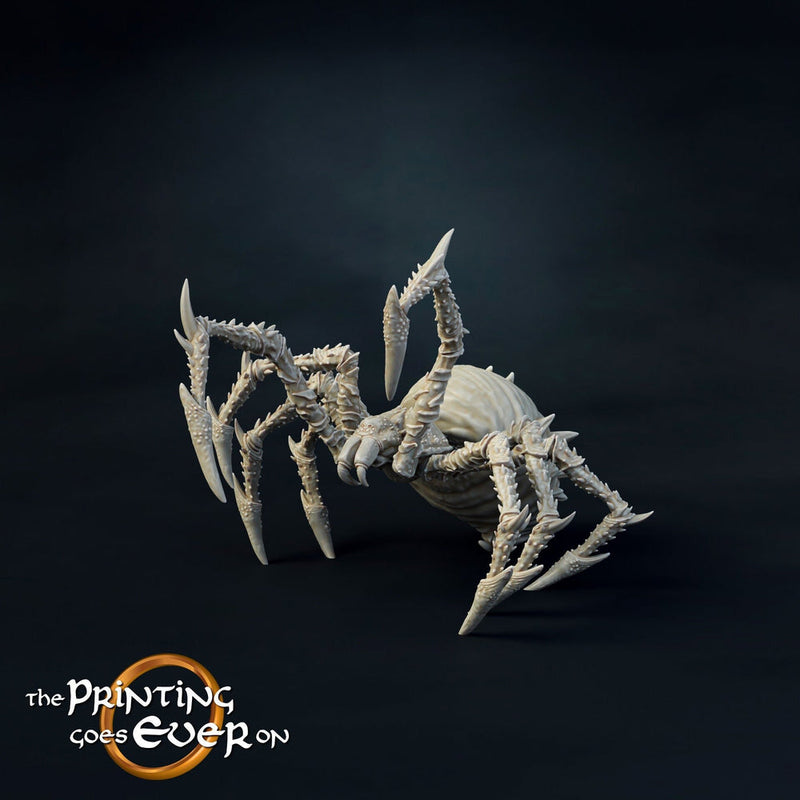 Giant Spider | Miniature |28mm Scale/32mm Scale/54mm/75mm Scale |Pathfinder Figure | DnD 5E | Figurine unpainted | The Printing Goes Ever On - Only-Games
