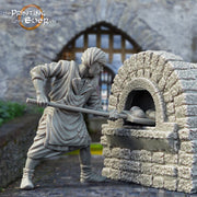 NPC Baker Resin Miniature | Miniature | Available in 28mm, 32mm,75mm Scales | Pathfinder Figure | DnD | Figurine unpainted | - Only-Games