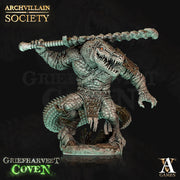 Crocodilian Ranger, Lizardfolk Lizardman mini | 28mm, 32mm, 75mm Scale Resin Miniature | Dungeons and Dragons Miniatures | Pathfinder | - Only-Games