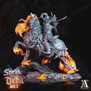 Oath of Conquest Paladin on Nightmare, Chaos Hell Knight  | 28mm, 32mm, 75mm Scales | Dungeons and Dragons | Pathfinder | Archvillain Games - Only-Games