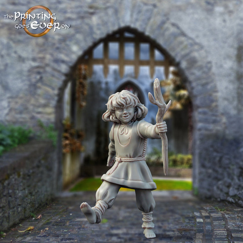 NPC Boy Resin Miniature | Miniature | Available in 28mm, 32mm, Scales | Pathfinder Figure | DnD | Figurine unpainted | - Only-Games