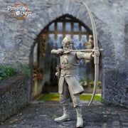 Human Soldier Paladin Fighter with Bow and Arrows | 28mm, 32mm, 75mm Scales | Pathfinder Figure | DnD 5e | The Printing Goes Ever On | | - Only-Games