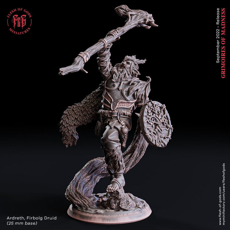 Firbolg Druid PC / NPC | 28mm Scale | 32mm Scale | 75mm Scale  - Player Character Mini - D&D 5e - Pathfinder Figurine FOG - Only-Games