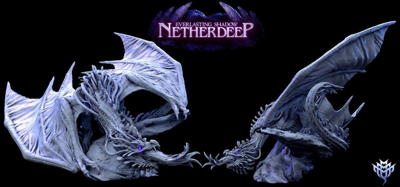 Elder Brain Dragon | Young, Mature & Ancient Sizes 225mm High - 330mm Long | Dungeons and Dragons 5e | Dragon Mindflayer Monster Figure - Only-Games