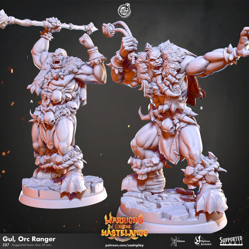Orc Rangers, Orc barbarian | 28mm | 32mm | 75mm tall |  Megaboss | Dungeons and Dragons Pathfinder | - Only-Games