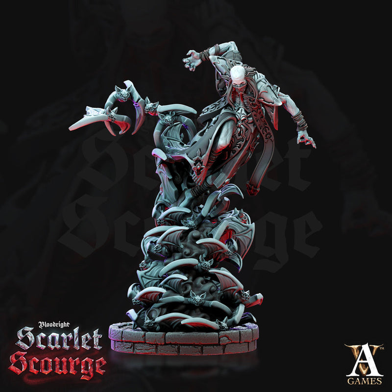 Vampire Count Evil Vermilach | 28mm, 32mm, 75mm Scale | Undead Dungeons and Dragons 5e Miniatures | Pathfinder | Archvillain games - Only-Games