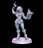 Female Wizard Sexy Pinup  | 28mm Scale | 32mm Scale | 75mm Scale  - Player Character Mini - Minis - D&D 5e - Pathfinder Sexy Figurine - Only-Games