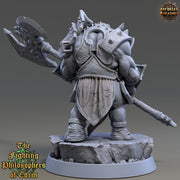Rhinokin, Rhino-folk Warrior  Scales: 28mm, 32mm,54mm,75mm | D&D 5e Megaboss | Dungeons and Dragons | Pathfinder | Daybreak Miniatures - Only-Games