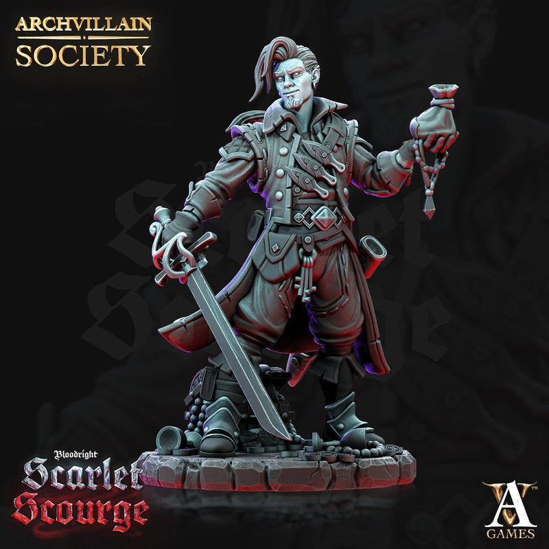 Human Male Fighter Rogue Swashbuckler Adventurer PC/NPC | 28mm, 32mm,54mm,75mm,100mm Scale | Dungeons & Dragons Pathfinder Archvillain Games - Only-Games