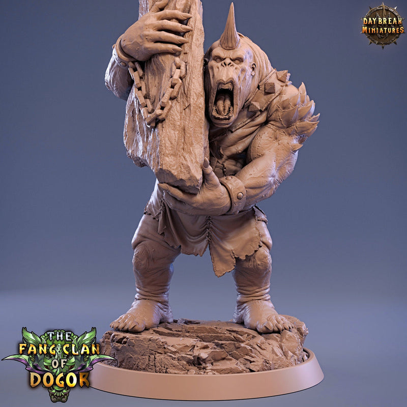Oger, Troll Unpainted mini | 28mm & 32mm Scale 75mm,100mm Tall | Dungeons and Dragons| Pathfinder Oger| Daybreak Miniatures | Tabletop RPG | - Only-Games