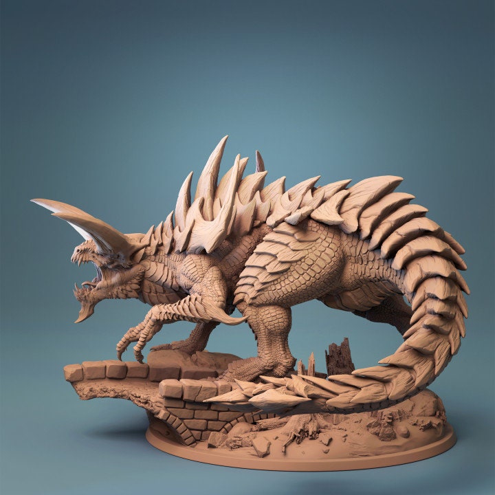 Tarrasque Remastered- Lord of The Print  | Gargantuan Monstrosity 75mm,100mm, 150mm Base | Resin 3d printed | Dungeons and Dragons | DnD 5e| - Only-Games