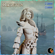 Female Pirate Gunslinger Swashbuckler Fighter Sexy Pinup  | 28mm, 32mm, 75mm Scale | Dungeons and Dragons 5e Miniatures | DnD Mini | - Only-Games