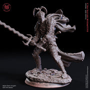 Oathbreaker Paladin Chaos Dark Knight Unpainted Miniature | 28mm, 32mm Scales | Dungeons and Dragons | Pathfinder | Flesh of Gods - Only-Games