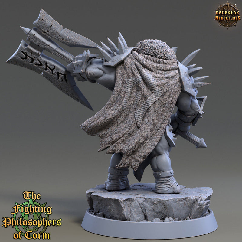 Rhinokin, Rhino-folk Warrior  Scales: 28mm, 32mm,54mm,75mm | D&D 5e Megaboss | Dungeons and Dragons | Pathfinder | Daybreak Miniatures - Only-Games
