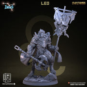 Leo Zodiac Sign | Leonin, Lion Folk| | 28mm, 32mm scale, 70mm tall, 100mm tall | Dungeons and Dragons | Clay Cyanide - Only-Games