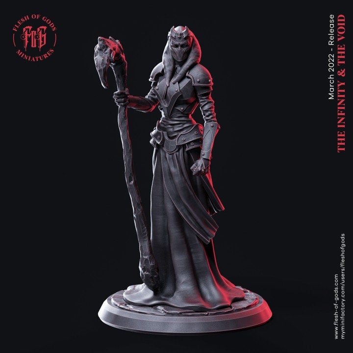 Female Cleric, Ancient Priestess  | 28mm Scale | 32mm Scale | 75mm Scale  -Player Character Mini - Minis - D&D 5e - Pathfinder Sexy Figurine - Only-Games