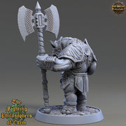 Rhinokin, Rhino-folk Warrior  Scales: 28mm, 32mm,54mm,75mm | D&D 5e Megaboss | Dungeons and Dragons | Pathfinder | Daybreak Miniatures - Only-Games