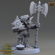Rhinokin, Rhino-folk Warrior  Scales: 28mm, 32mm,54mm,75mm | D&D 5e Megaboss | Dungeons and Dragons | Pathfinder | Daybreak Miniatures - Only-Games