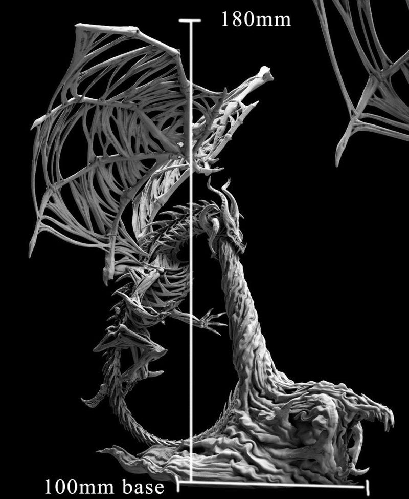 DracoLich Flying Breath Weapon Dragon  |Mature & Ancient sizes 180mm High, 100mm Base | Dragon Statue | Figurine | Dungeons and Dragons 5e - Only-Games