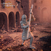 Paladins Fighters in Full Plate mail D&D 5e Miniatures Halberds Sword | Dungeons and Dragons | 28mm, 32mm, 75mm | Pathfinder | Unpainted | - Only-Games