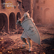 Paladins Fighters in Full Plate mail D&D 5e Miniatures Halberds Sword | Dungeons and Dragons | 28mm, 32mm, 75mm | Pathfinder | Unpainted | - Only-Games