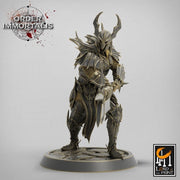 Fighter Halberd Polearm master, Oathbreaker Paladin,  Unpainted Miniature | 28mm, 32mm,75mm Scales | Dungeons and Dragons | Pathfinder | - Only-Games