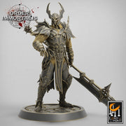 Fighter Halberd Polearm master, Oathbreaker Paladin,  Unpainted Miniature | 28mm, 32mm,75mm Scales | Dungeons and Dragons | Pathfinder | - Only-Games